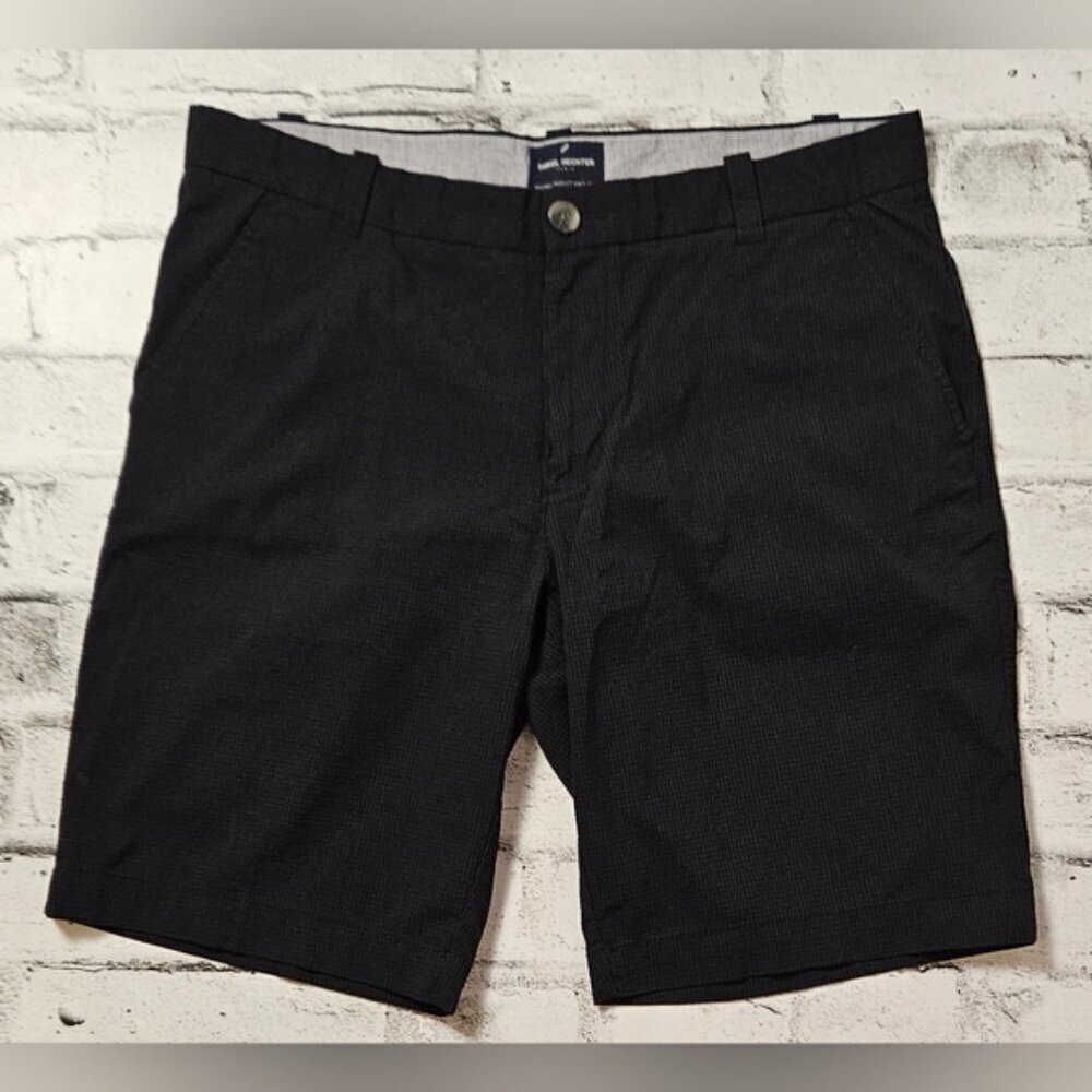 Daniel Hechter Paris Black Textured Chino Shorts Mens Size 36